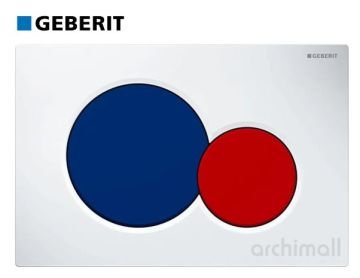 Geberit Sigma 01 Kumanda Paneli Beyaz-Mavi-Kırmızı