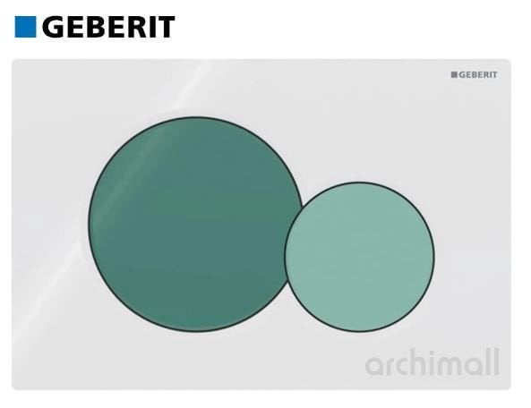 Geberit Sigma 01 Kumanda Paneli Koyu yeşil-Açık yeşil