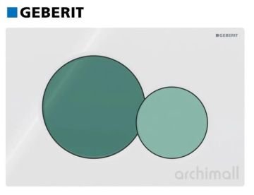 Geberit Sigma 01 Kumanda Paneli Koyu yeşil-Açık yeşil