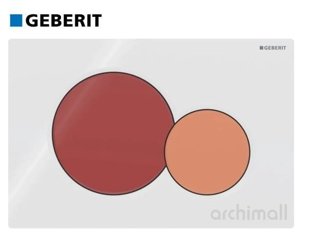 Geberit Sigma 01 Kumanda Paneli Kırmızı-Turuncu