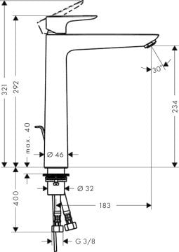 Hansgrohe Talis E 240 Altın Çanak Lavabo Bataryası