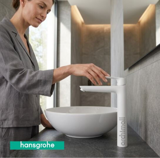 Hansgrohe Talis E 240 Satin Beyaz Çanak Lavabo Bataryası