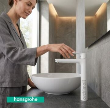 Hansgrohe Talis E 240 Satin Beyaz Çanak Lavabo Bataryası