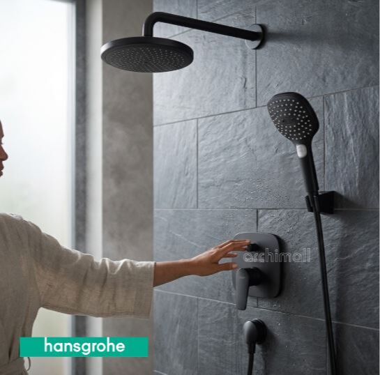 Hansgrohe Talis E Satin Siyah Ankastre Banyo Bataryası Seti
