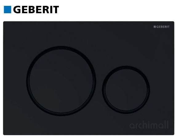 Geberit Sigma 21 Kumanda Paneli Siyah Cam-Siyah Krom
