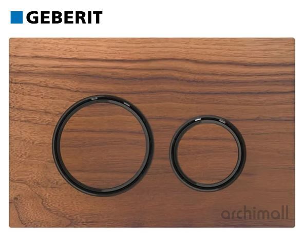 Geberit Sigma 21 Kumanda Paneli Ahşap-Siyah Krom
