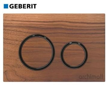 Geberit Sigma 21 Kumanda Paneli Ahşap-Siyah Krom