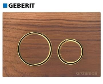 Geberit Sigma 21 Kumanda Paneli Ahşap-Pirinç
