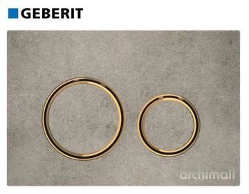 Geberit Sigma 21 Kumanda Paneli Beton-Pirinç