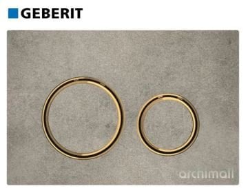 Geberit Sigma 21 Kumanda Paneli Beton-Pirinç