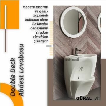 Güral Vit Double Deck Abdest Lavabosu