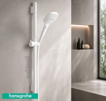 Hansgrohe Raindance Select E Beyaz Sürgülü Duş Seti
