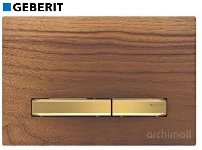 Geberit Sigma 50 Kumanda Paneli Ahşap-Pirinç