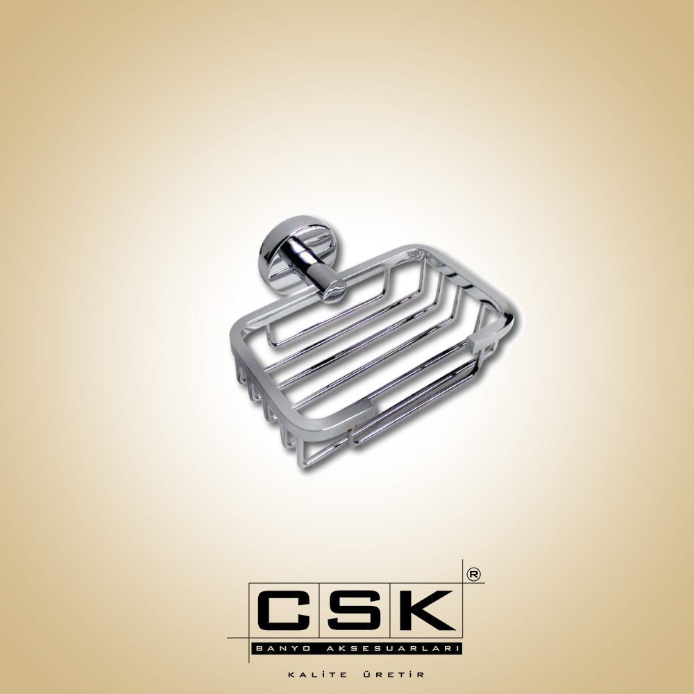 Csk Banyo Ege Rozetli Kare Sabunluk EG2432