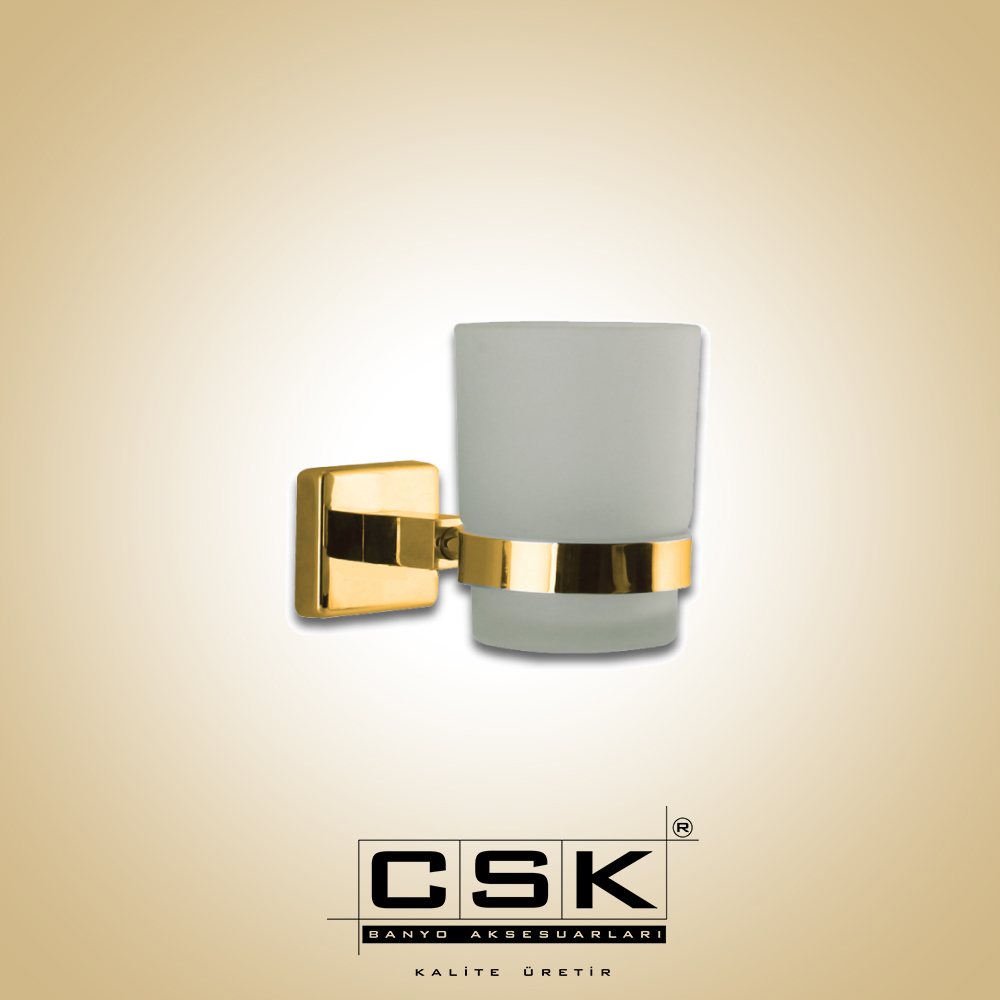 Csk Banyo Aksu Diş Fırçalık Altın AKS12202