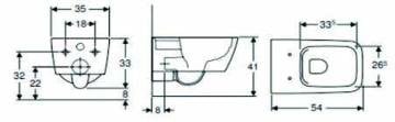 Geberit İcon Square Rimfree Asma Klozet + Soft Klozet Kapak