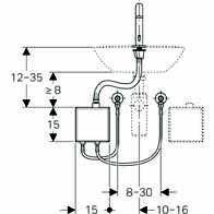 Geberit Piave Fotoselli Lavabo Bataryası Pilli Çift Su Girişli