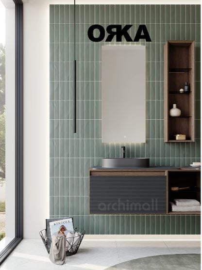 Orka Pacific Çekmeceli 140 cm Asma Banyo Dolabı