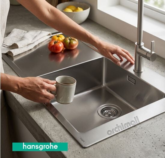 Hansgrohe S715-F450 SOL Damlalıklı Çelik Eviye