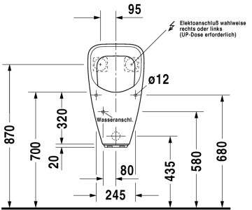 Duravit Ultronic Fotoselli Elektrikli Pisuvar