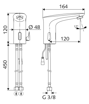 Schell Modus E Fotoselli Elektrikli Lavabo Bataryası