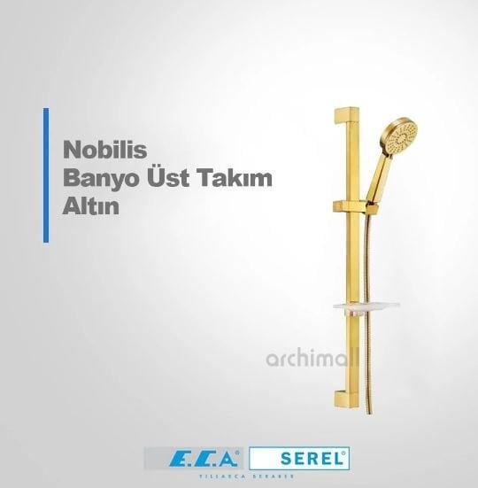 Eca Nobilis Altın Sürgülü Duş Takımı