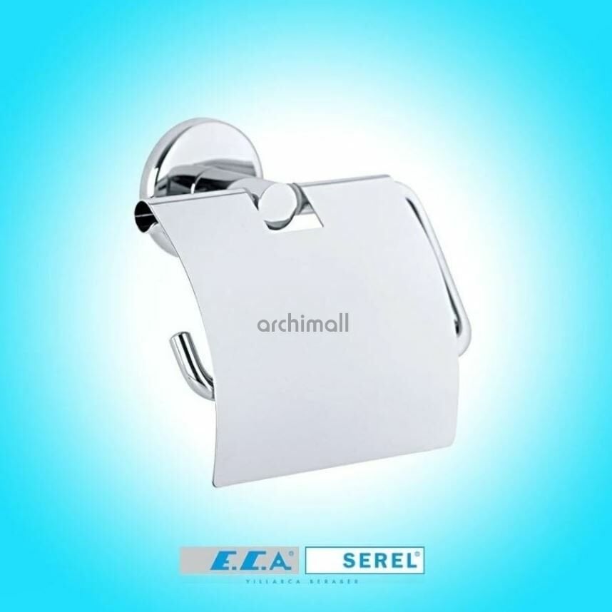 Serel Bianca Kapaklı Kağıtlık Krom