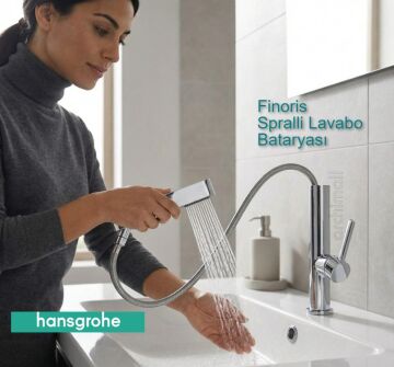 Hansgrohe Finoris 230 Spiralli Lavabo Bataryası Krom