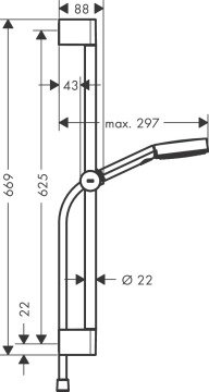 Hansgrohe Pulsify S Sürgülü Duş Seti Satin Siyah