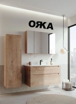 Orka Messina 100 Ayna Dolaplı Asma Banyo Dolabı