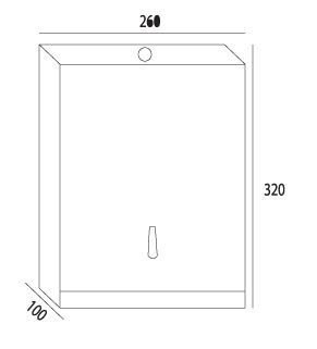 Csk Banyo 400 lük Kağıt Havlu Dispanseri İnox 304 Kalite Paslanmaz Çelik IH2807