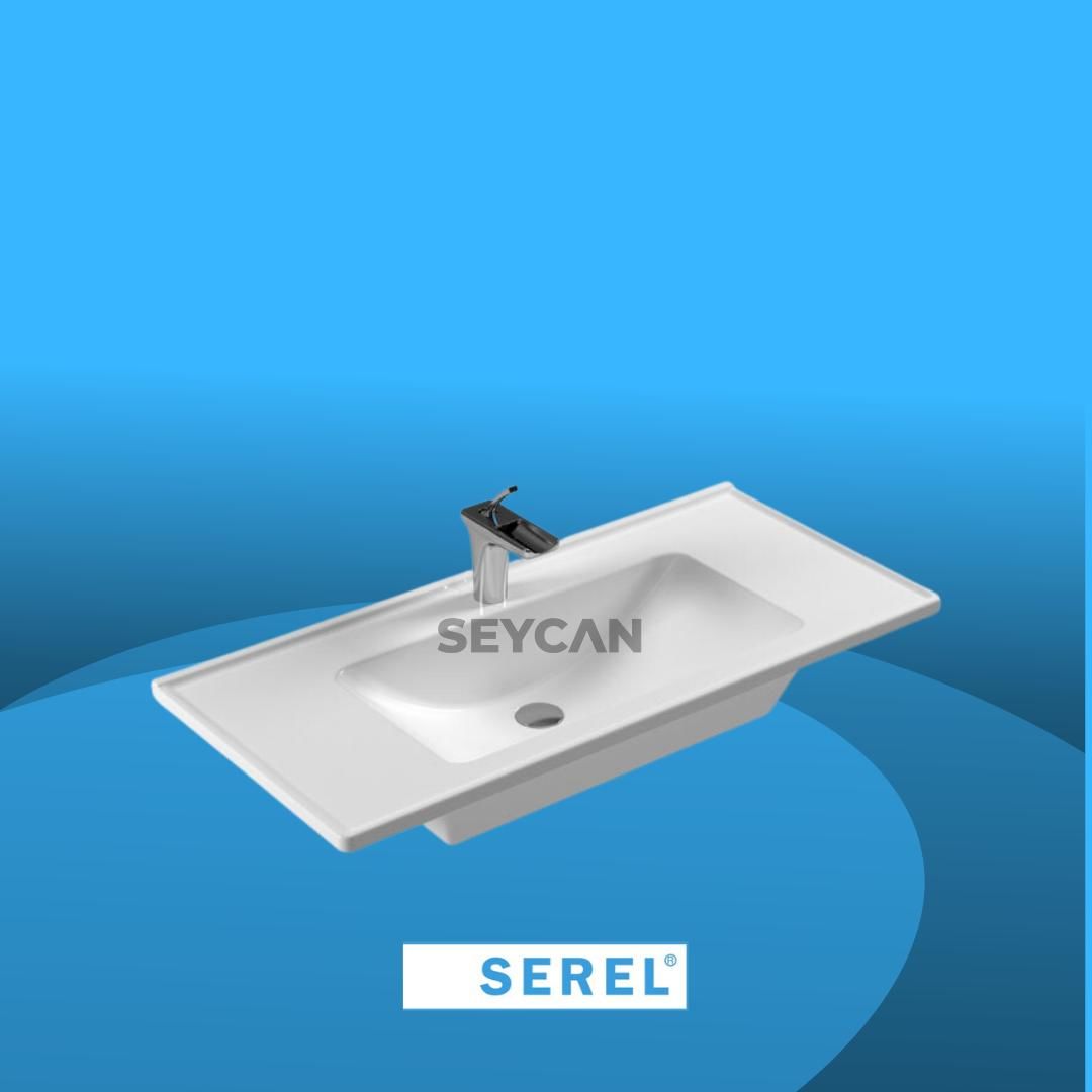 Serel Star 100 cm Etajerli Lavabo