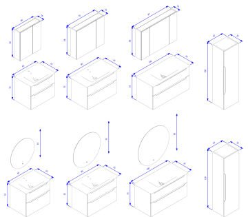 Orka Messina 65 Asma Banyo Dolabı-LED'Lİ AYNA