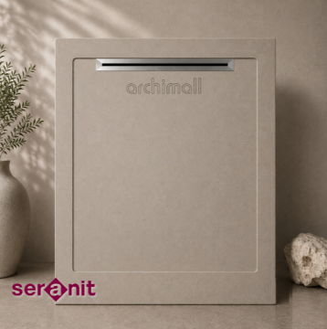 Aquanit 90x90 Slope Arc Vizon Porselen Duş Karosu