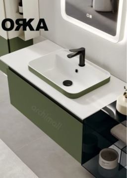 Orka Vico 240 cm Cam Modüllü Asma Banyo Dolabı