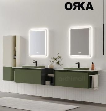 Orka Vico 240 cm Cam Modüllü Asma Banyo Dolabı