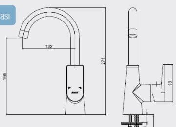 Eca Dalia Kuğu Lavabo Bataryası