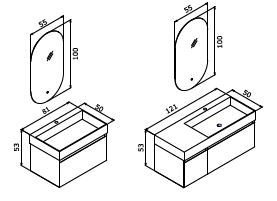 Orka Lusso 80 cm Asma Banyo Dolabı