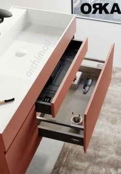 Orka Lusso 120 cm Asma Banyo Dolabı