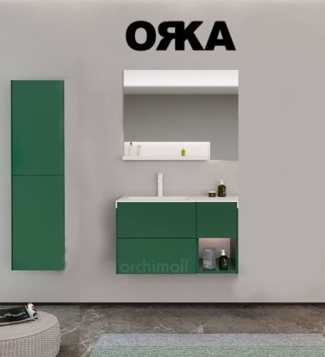 Orka Milano 100 cm Asma Banyo Dolabı