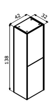 Orka Milano 42 cm Boy Dolabı