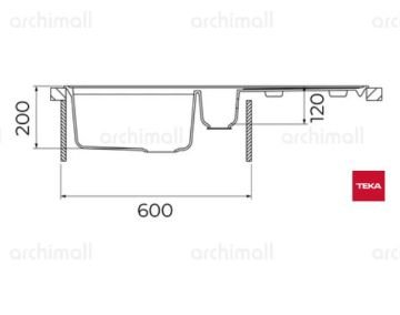Teka Cliff 60 B-TQ 1.5 Gözlü Siyah Granit Eviye