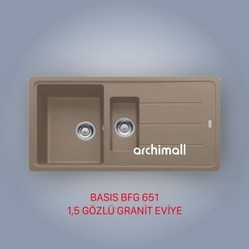 Franke BFG 651 Basis Oyster Granit Evye Seti
