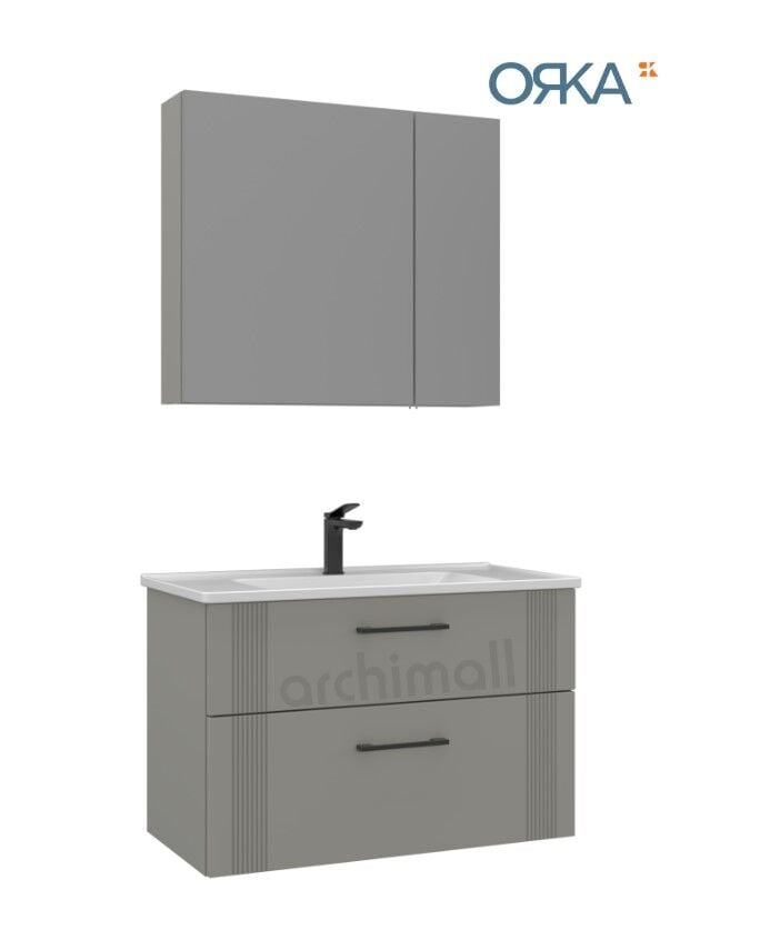 Orka Bari 85 Ayna Dolaplı Asma Banyo Dolabı