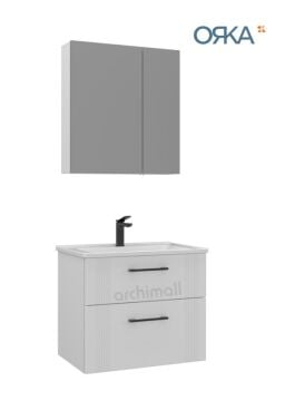 Orka Bari 65 Ayna Dolaplı Asma Banyo Dolabı