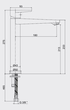 Eca Dalia Yüksek Tip Lavabo Bataryası