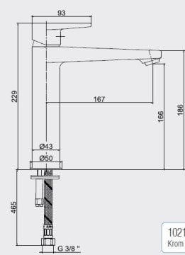 Eca Dalia Orta Boy Lavabo Bataryası