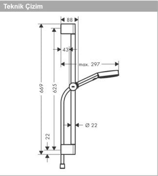 Hansgrohe Pulsify Select S Sürgülü Duş Seti