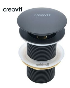 Creavit Sifon Üst Takım Basmalı Mat Siyah (Pop-up)