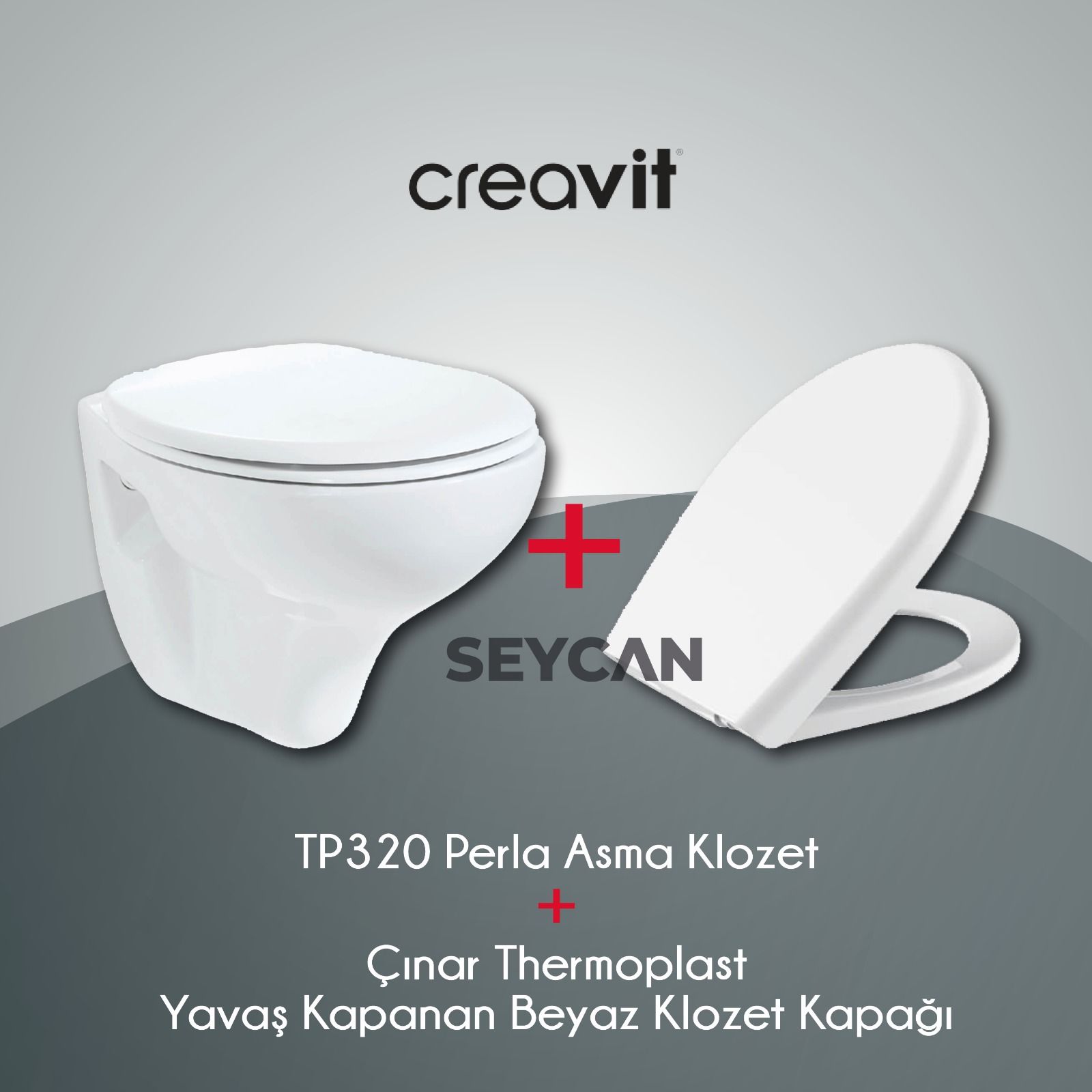 Creavit TP320 Perla Asma Klozet + Çınar PP Soft Kapak